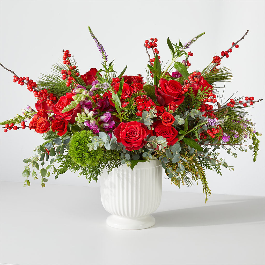 Big Red Bow Bouquet – TREASURE HUT FLOWERS GIFTS & GHSES, Delavan WI