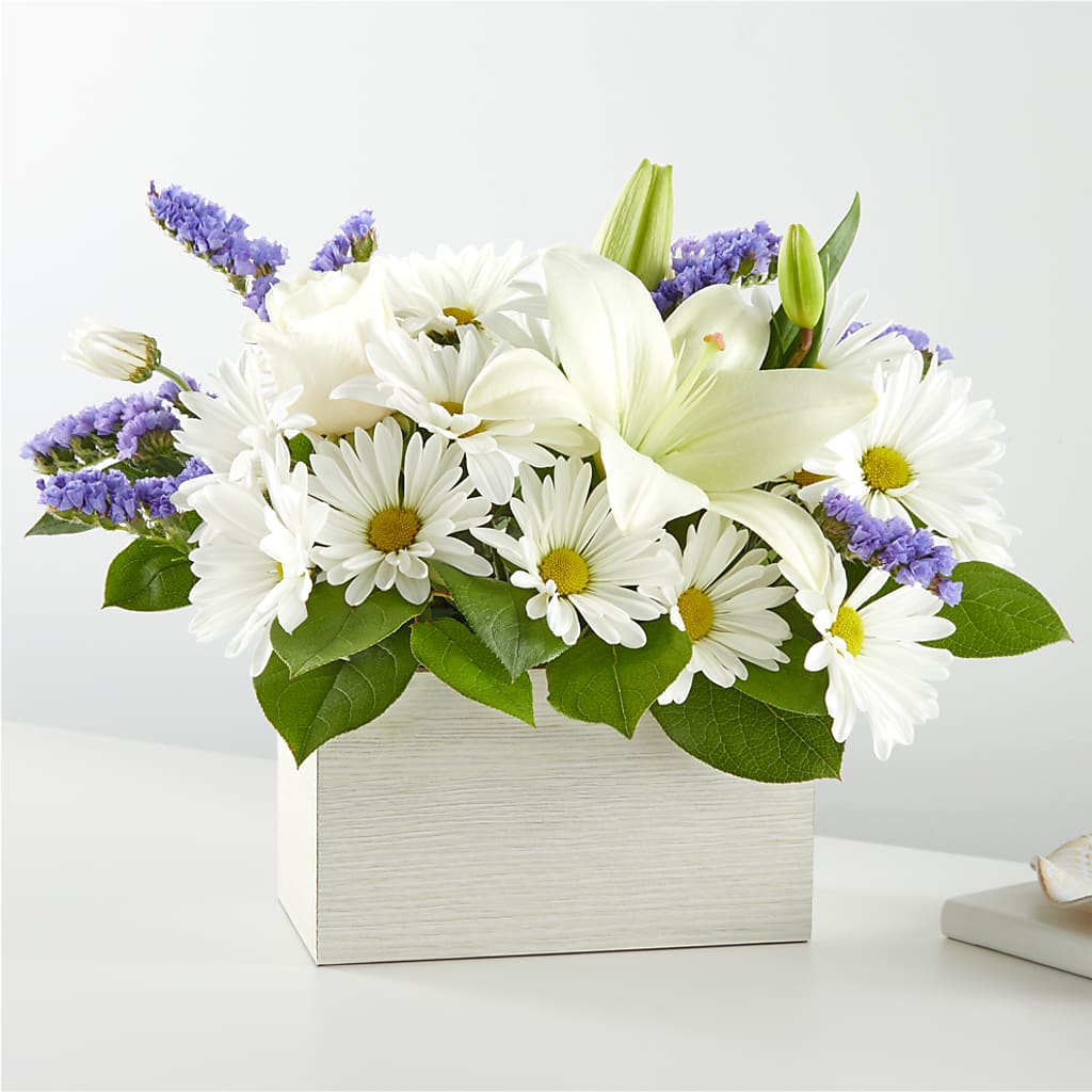 Beyond Blue Box Bouquet – TREASURE HUT FLOWERS GIFTS & GHSES, Delavan WI