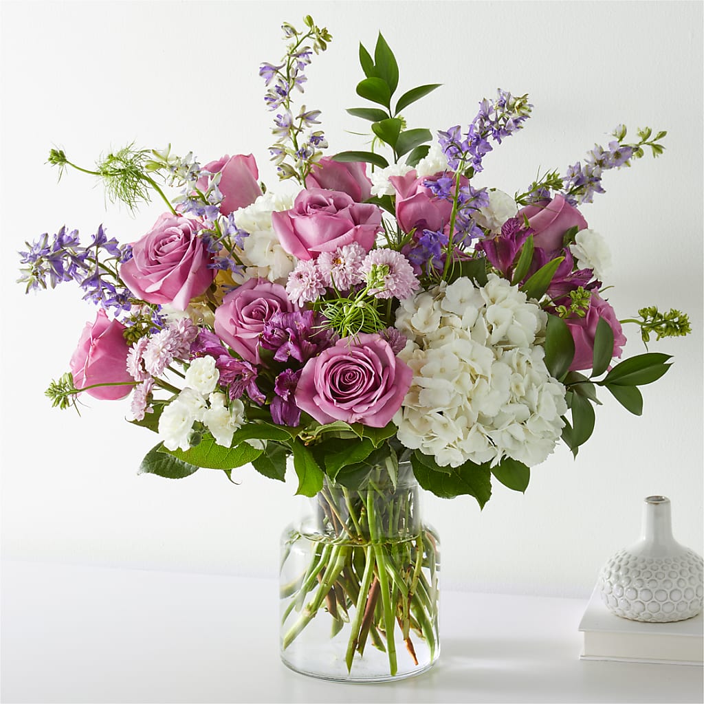 Violet Caress Bouquet – TREASURE HUT FLOWERS GIFTS & GHSES, Delavan WI