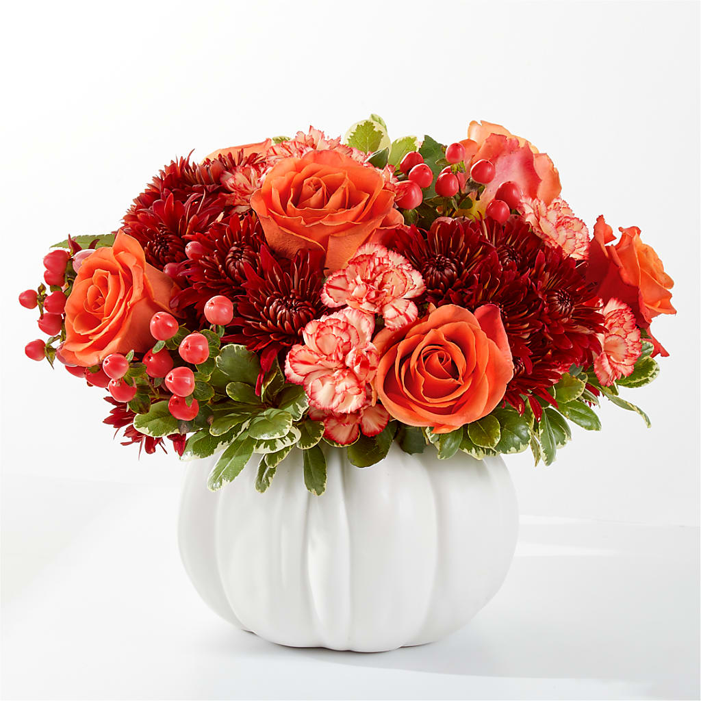 Autumn Air Pumpkin Bouquet – TREASURE HUT FLOWERS GIFTS & GHSES, Delavan WI