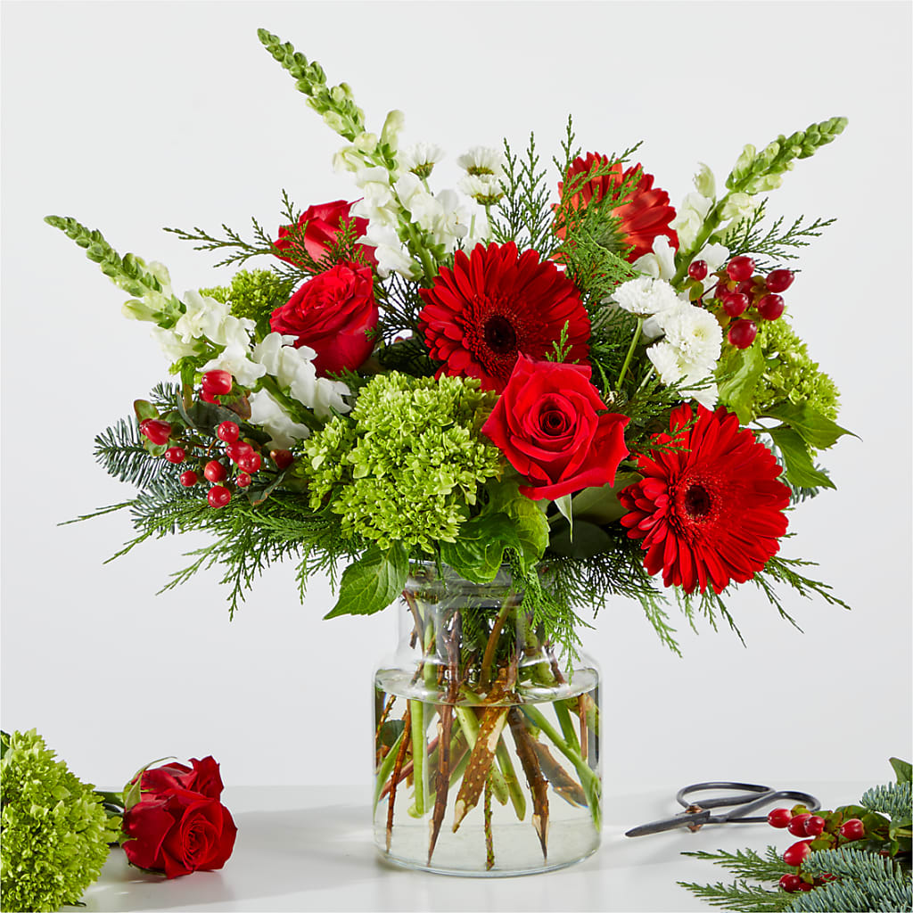 Merry Moment Bouquet – A Florist Original – TREASURE HUT FLOWERS GIFTS & GHSES, Delavan WI