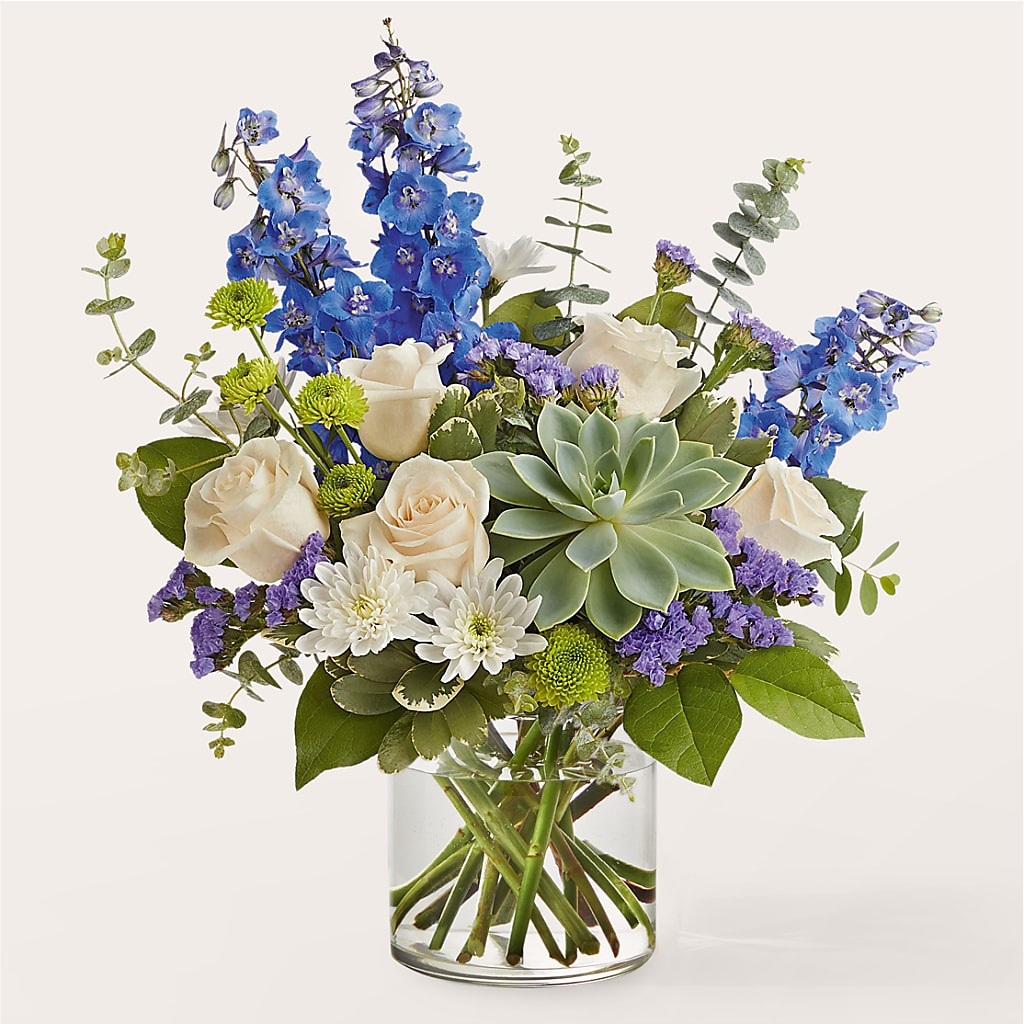 Cerulean Waves Bouquet – TREASURE HUT FLOWERS GIFTS & GHSES, Delavan WI