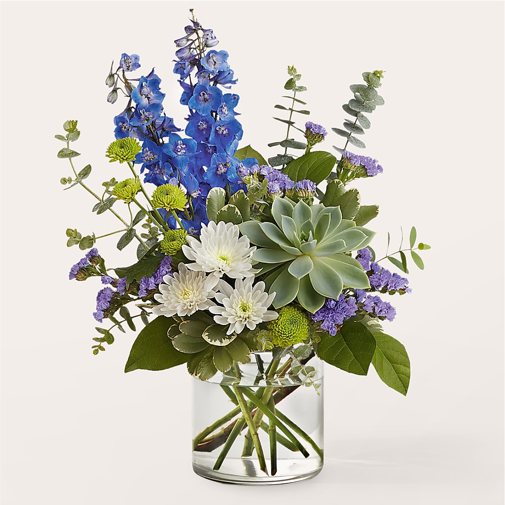 Cerulean Waves Bouquet – TREASURE HUT FLOWERS GIFTS & GHSES, Delavan WI