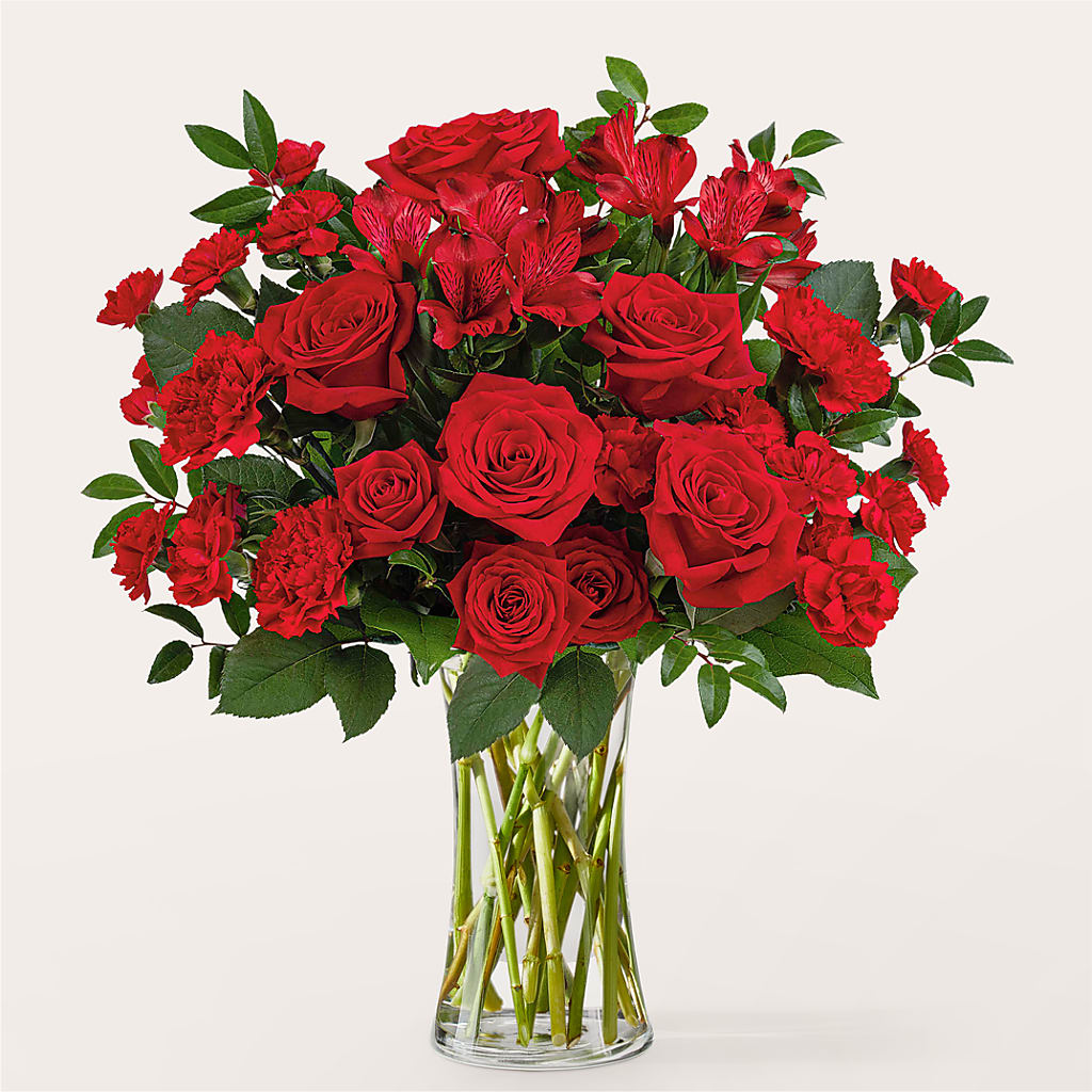 Brilliant Ruby Bouquet – TREASURE HUT FLOWERS GIFTS & GHSES, Delavan WI