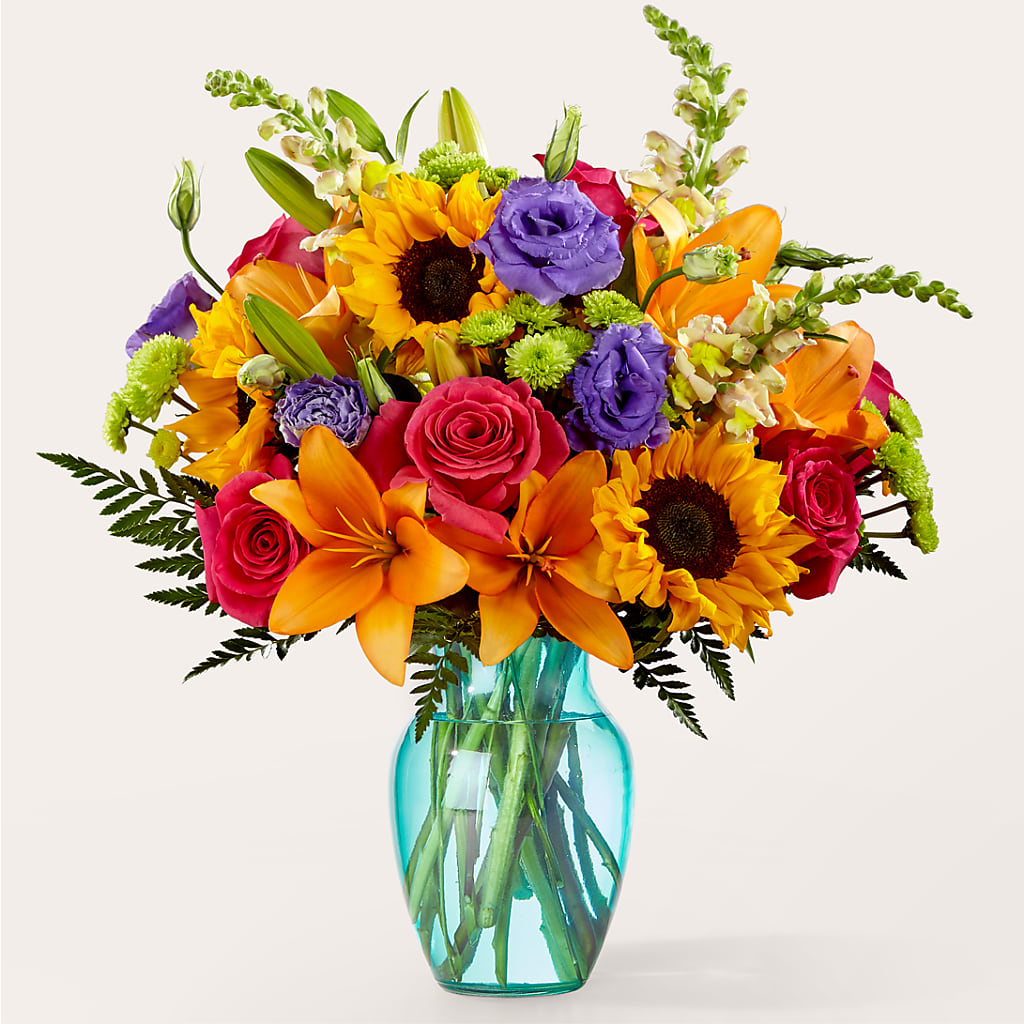 Double Rainbow Bouquet – TREASURE HUT FLOWERS GIFTS & GHSES, Delavan WI
