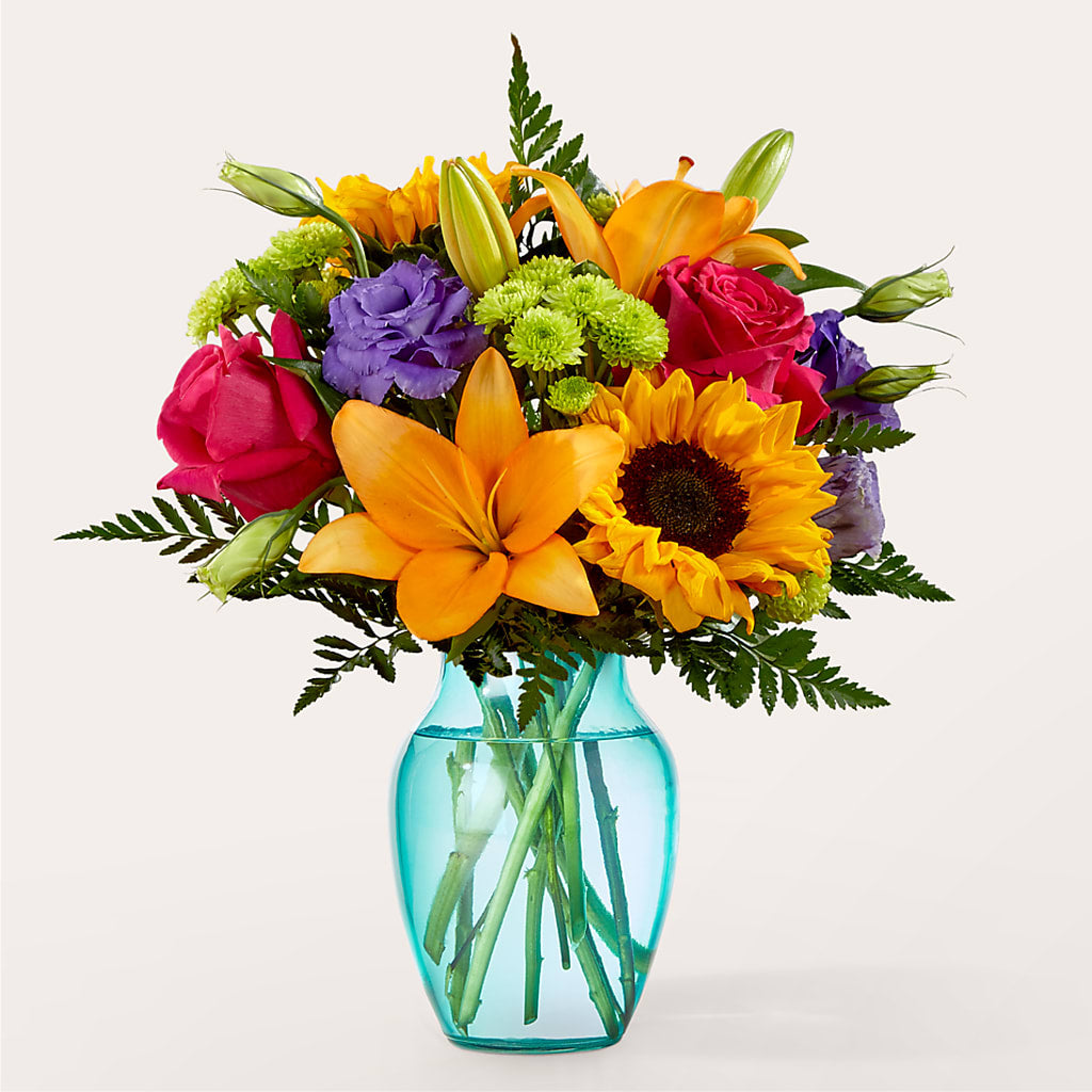 Double Rainbow Bouquet – TREASURE HUT FLOWERS GIFTS & GHSES, Delavan WI