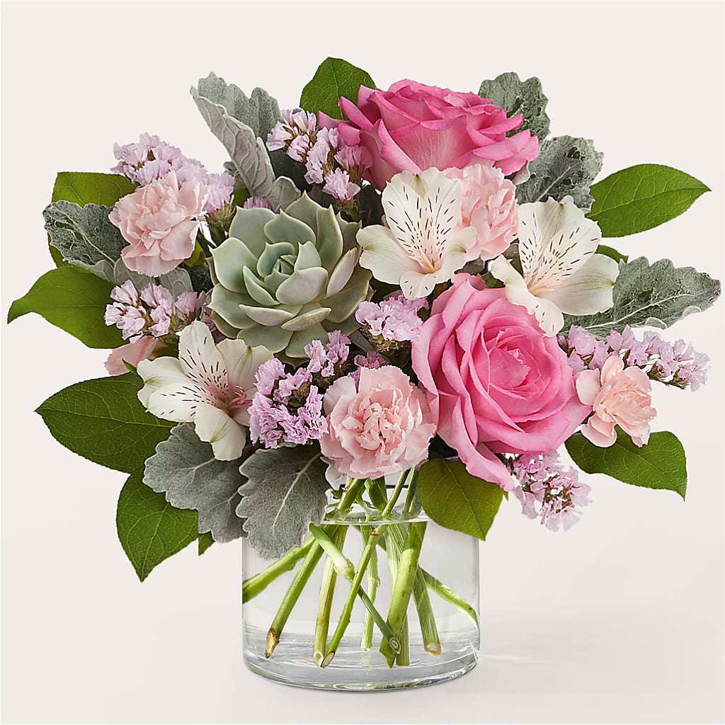 Dusty Rose Bouquet – TREASURE HUT FLOWERS GIFTS & GHSES, Delavan WI