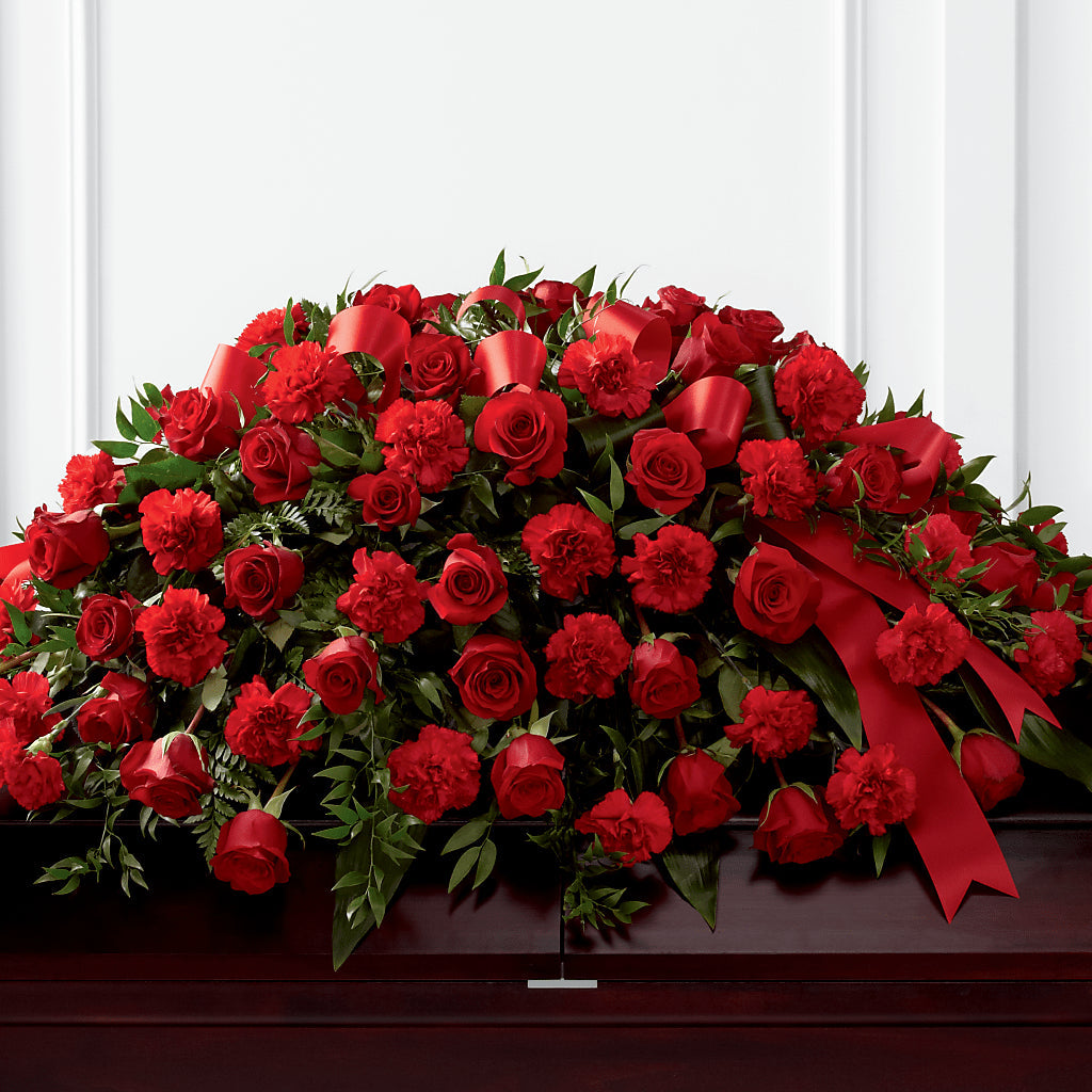 Tribute of Life Casket Spray – TREASURE HUT FLOWERS GIFTS & GHSES, Delavan WI