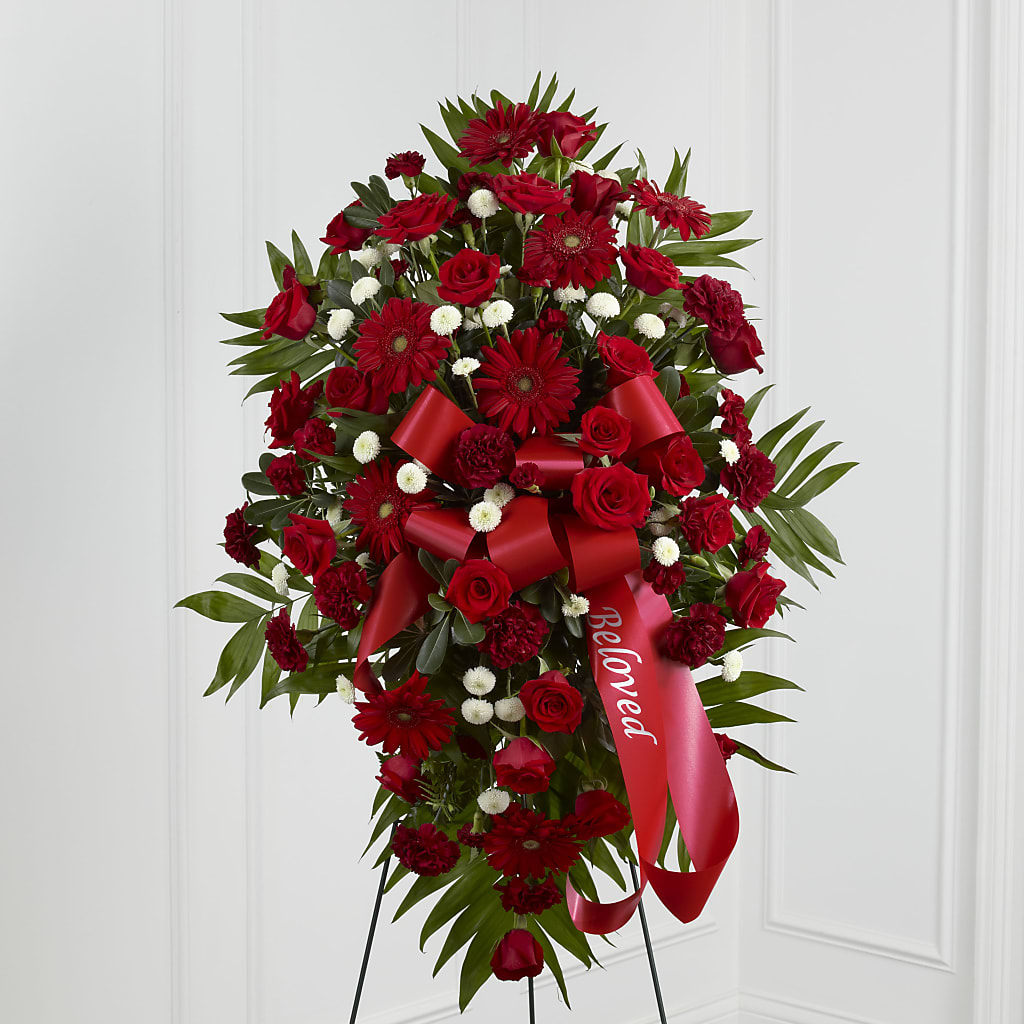 Treasured Memories Standing Spray – TREASURE HUT FLOWERS GIFTS & GHSES, Delavan WI
