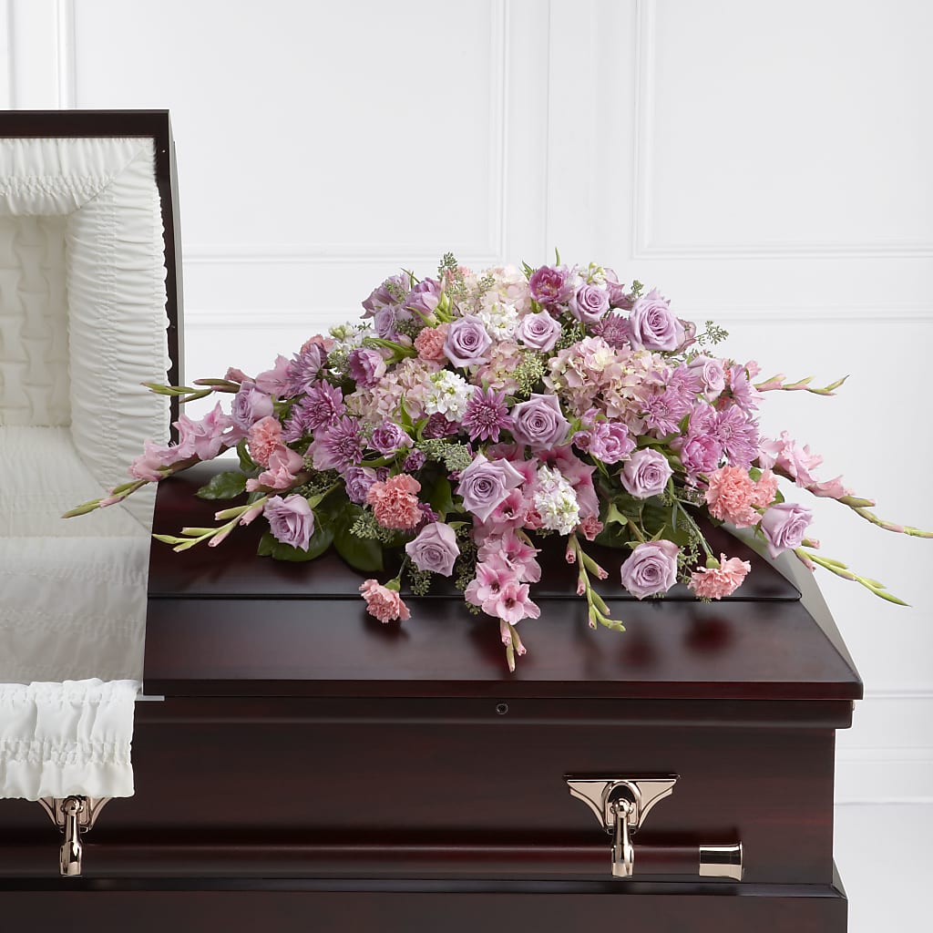 Immorata Casket Spray – TREASURE HUT FLOWERS GIFTS & GHSES, Delavan WI