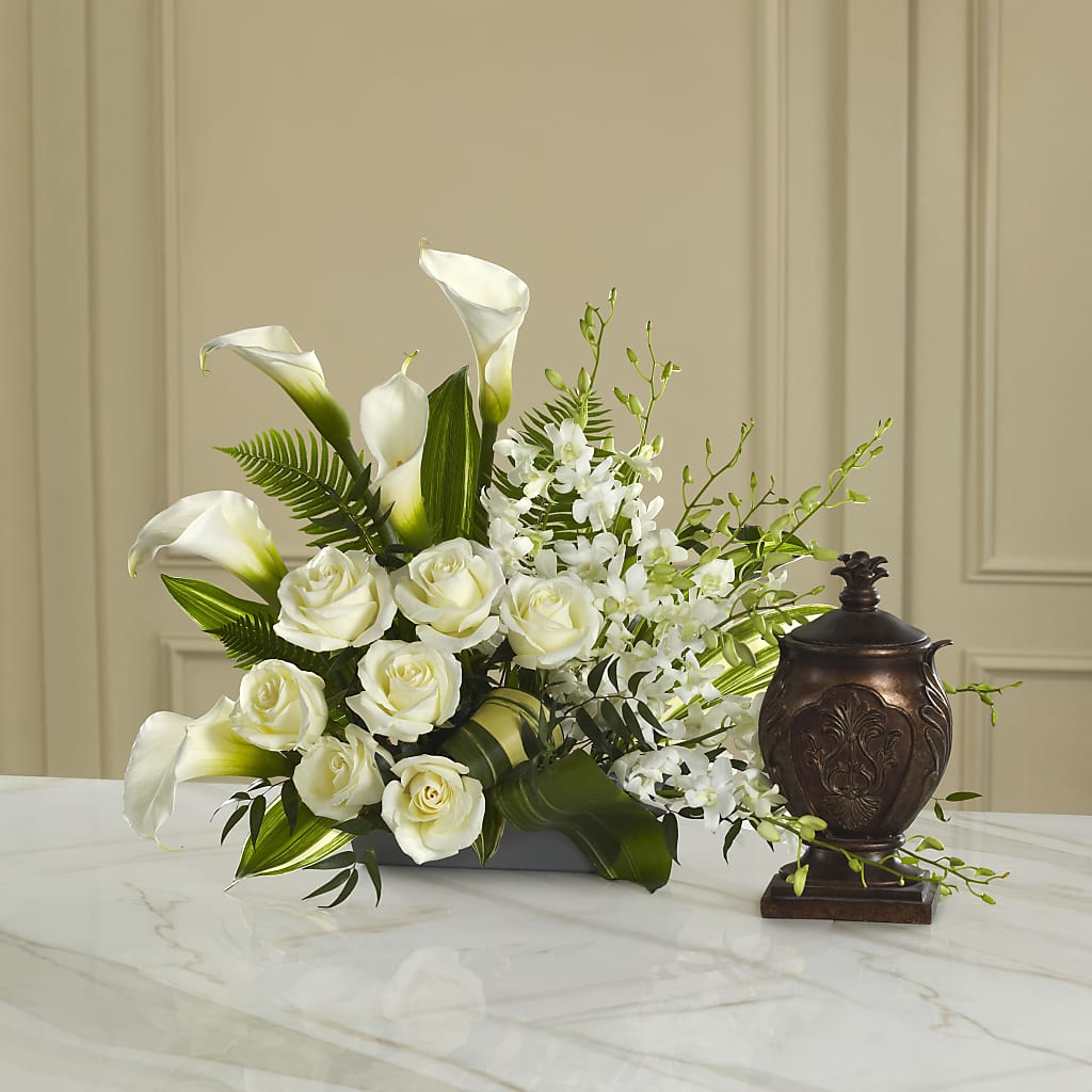 At Peace Arrangement – TREASURE HUT FLOWERS GIFTS & GHSES, Delavan WI