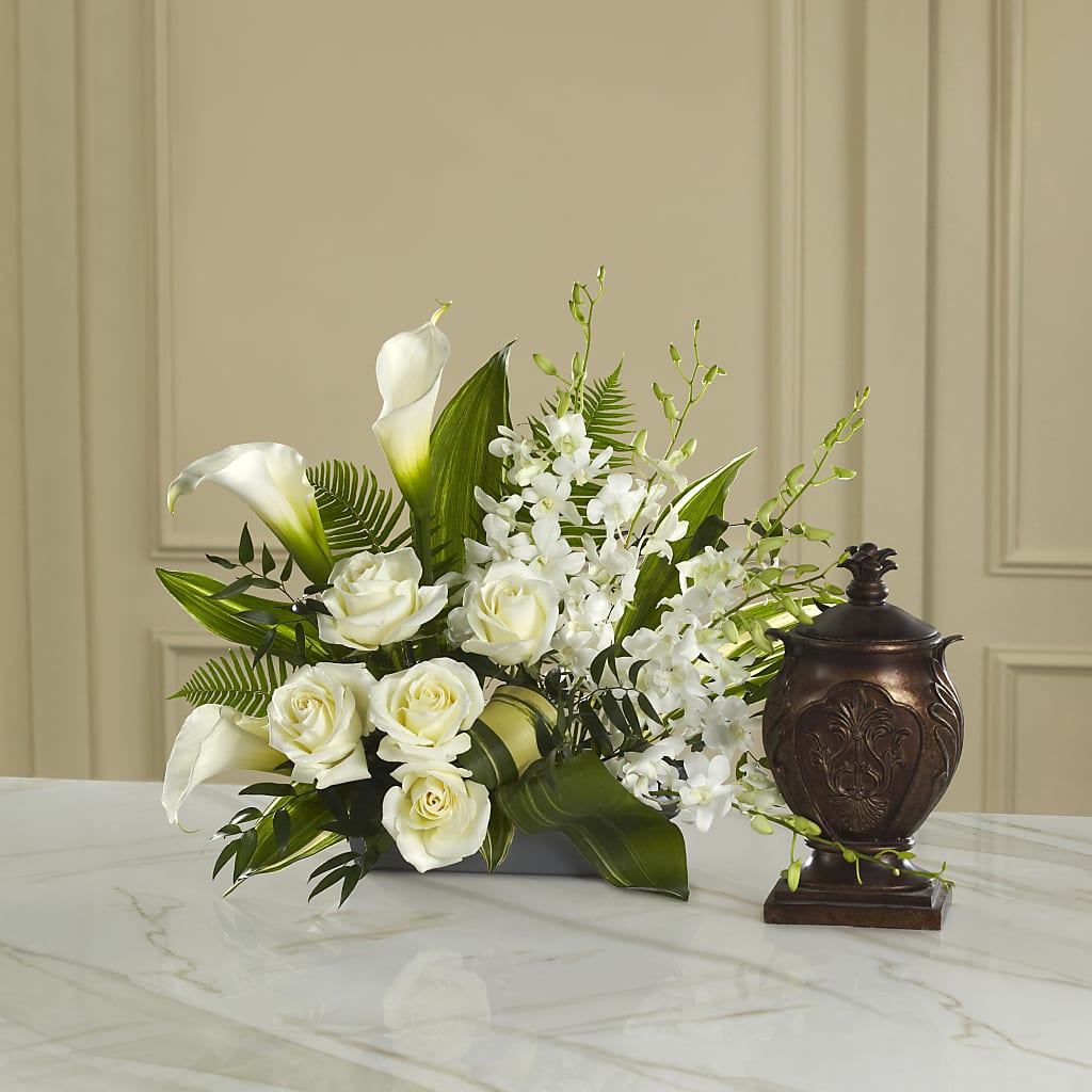 At Peace Arrangement – TREASURE HUT FLOWERS GIFTS & GHSES, Delavan WI