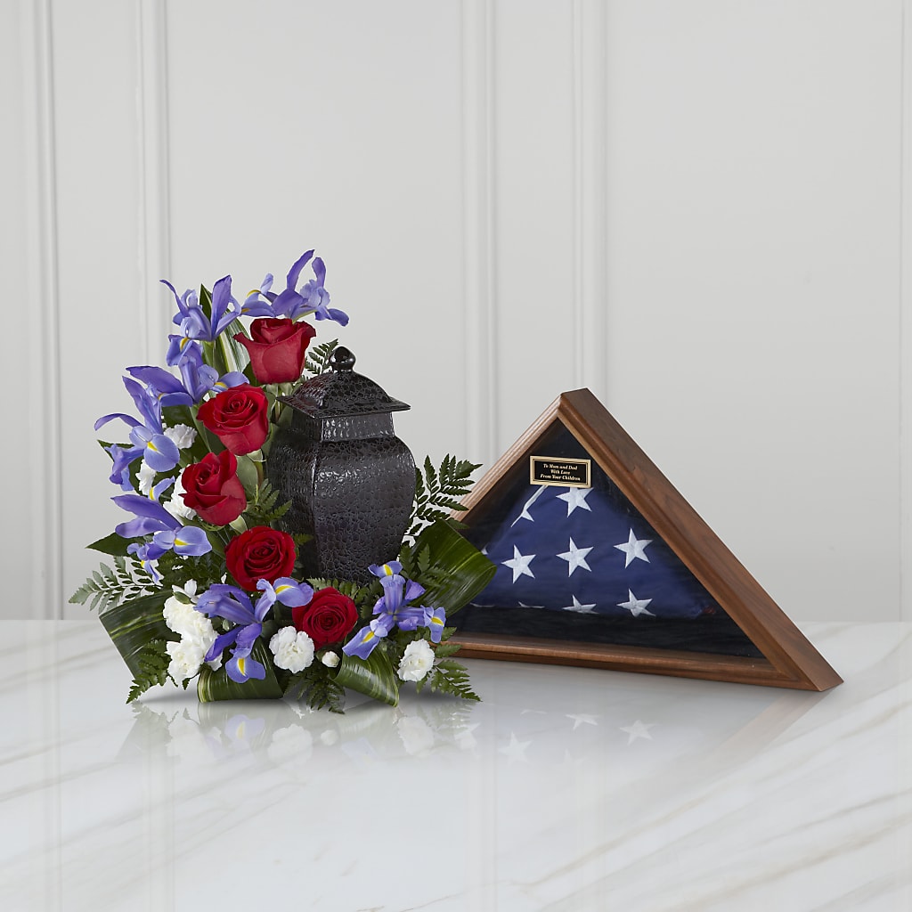 Patriotic Tribute Arrangement – TREASURE HUT FLOWERS GIFTS & GHSES, Delavan WI