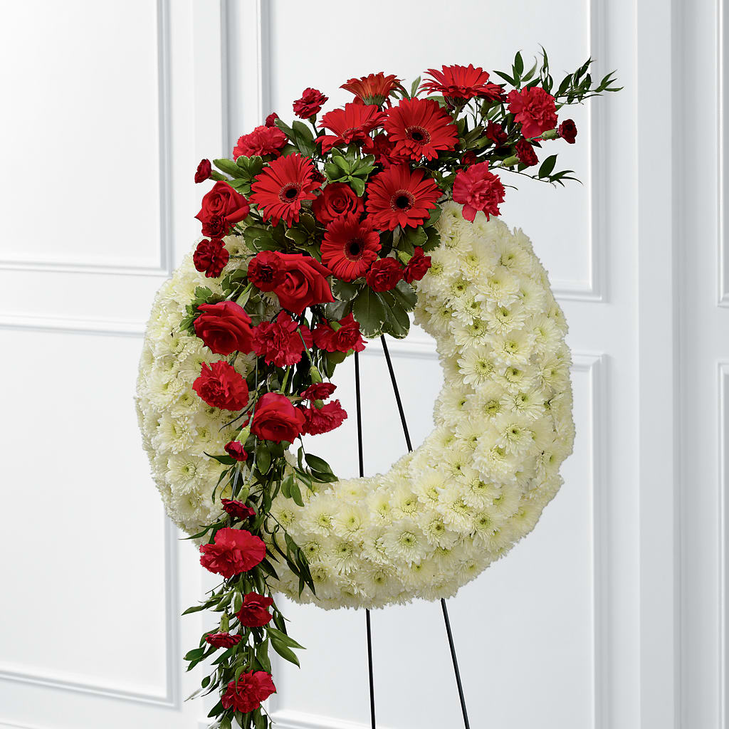 Graceful Tribute Wreath – TREASURE HUT FLOWERS GIFTS & GHSES, Delavan WI