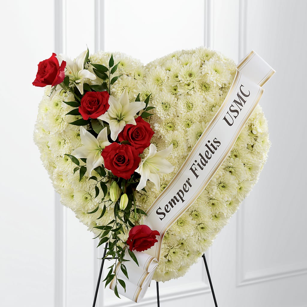 Heartfelt Hero Standing Heart – TREASURE HUT FLOWERS GIFTS & GHSES, Delavan WI