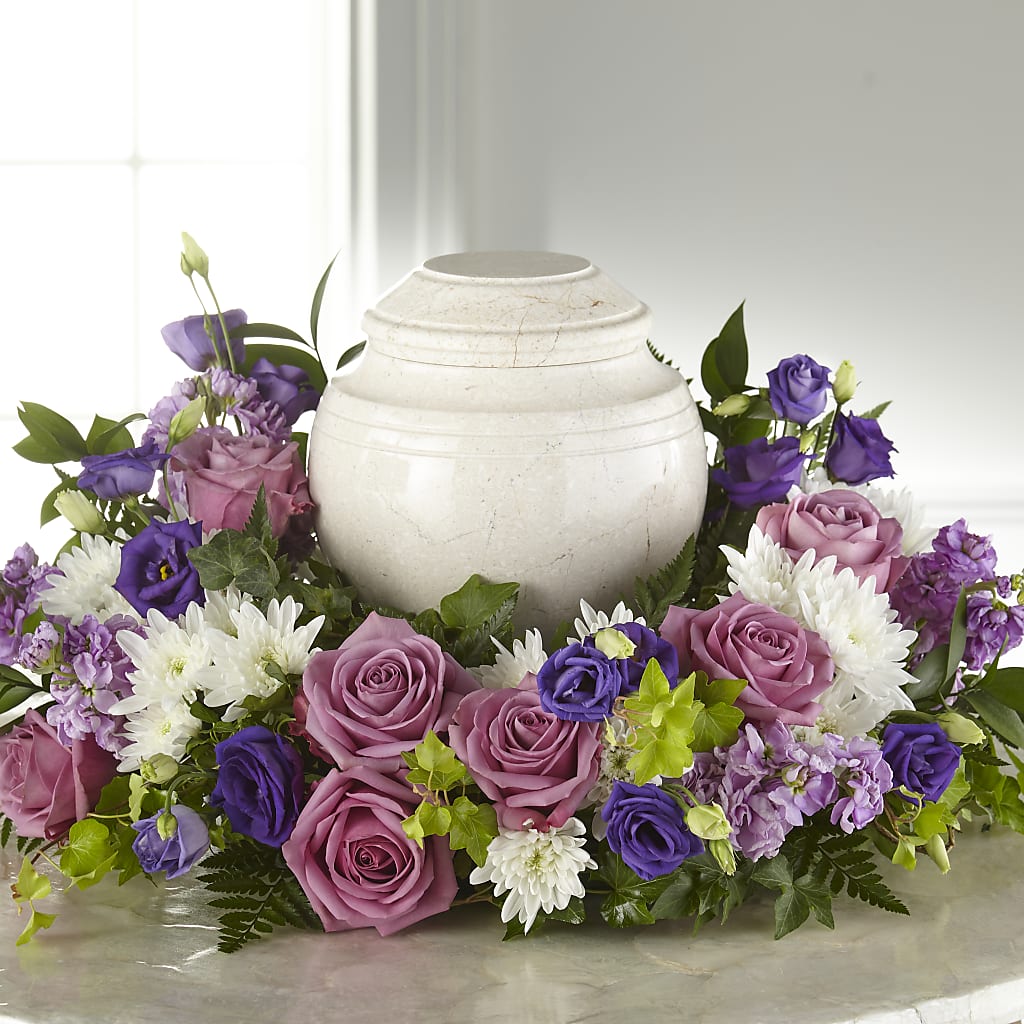 Blooming Sympathy Cremation Adornment – TREASURE HUT FLOWERS GIFTS & GHSES, Delavan WI