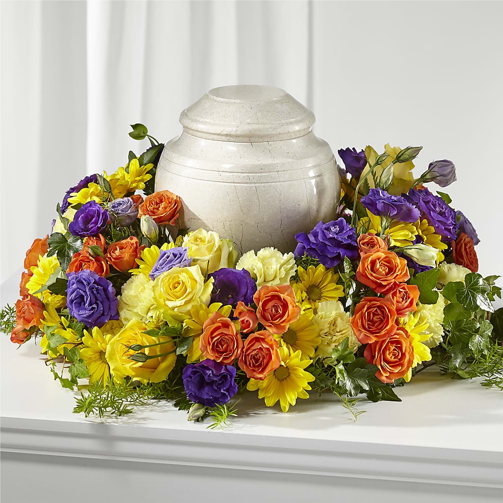 Blossoms of Remembrance Cremation Adornment – TREASURE HUT FLOWERS GIFTS & GHSES, Delavan WI