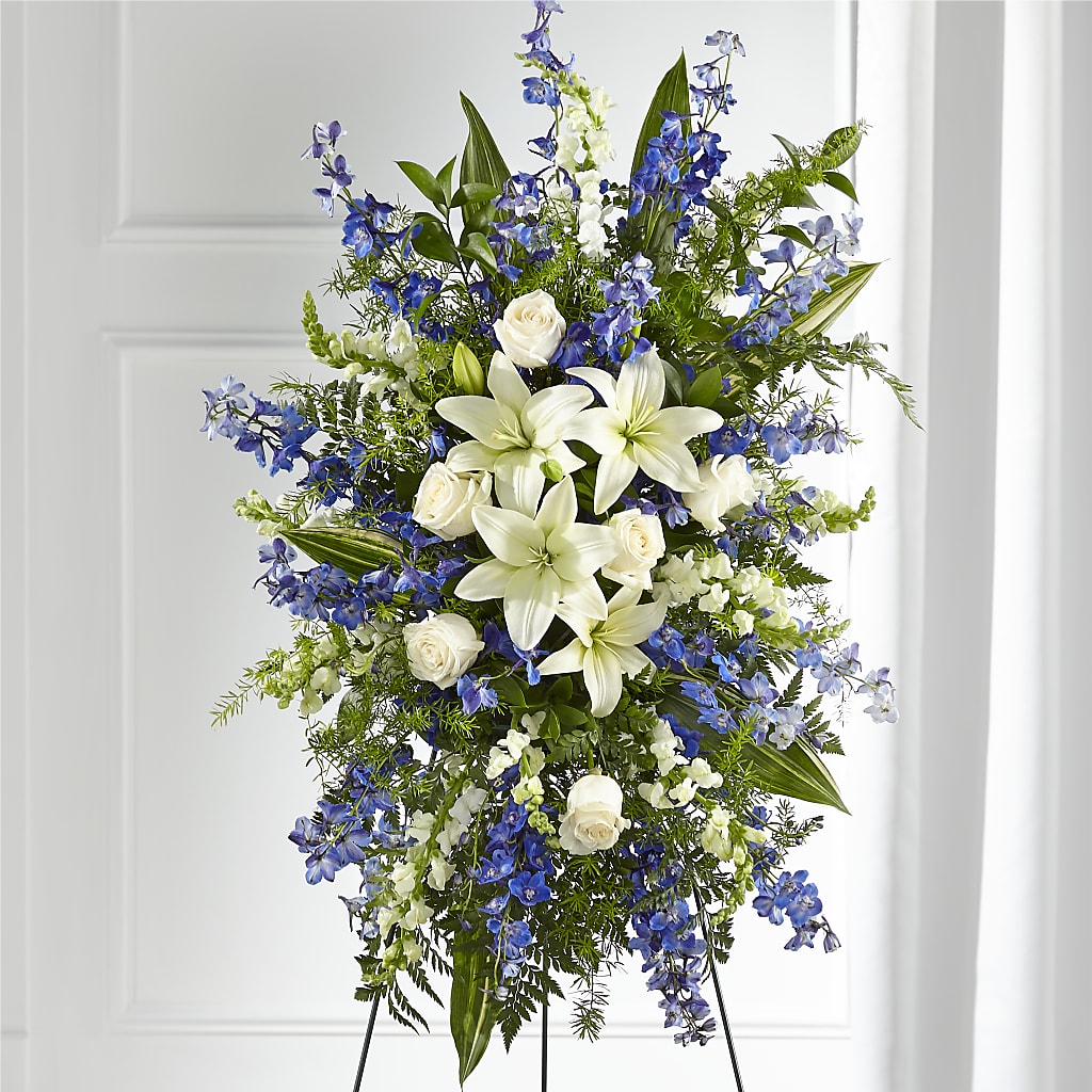 Faithful Friend Standing Spray – TREASURE HUT FLOWERS GIFTS & GHSES, Delavan WI