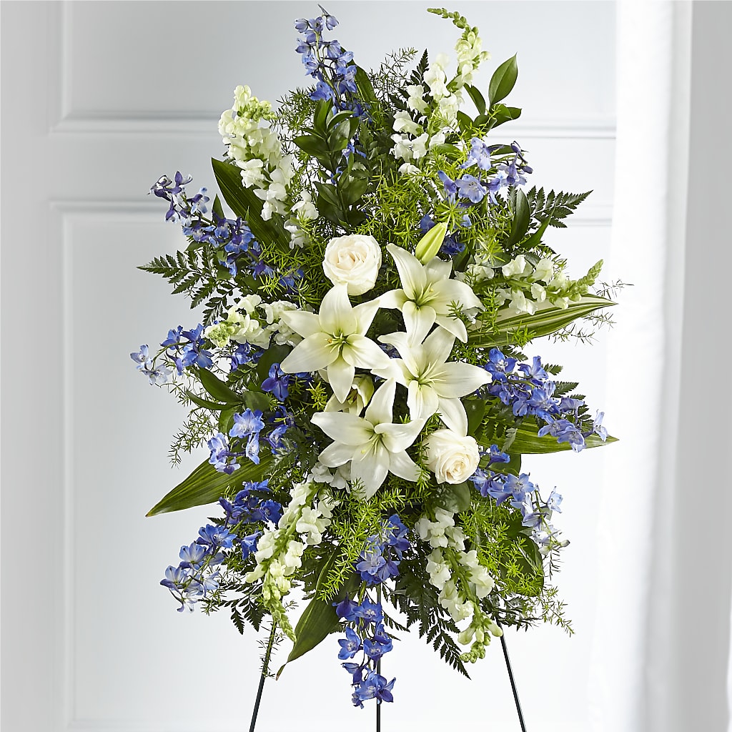 Faithful Friend Standing Spray – TREASURE HUT FLOWERS GIFTS & GHSES, Delavan WI