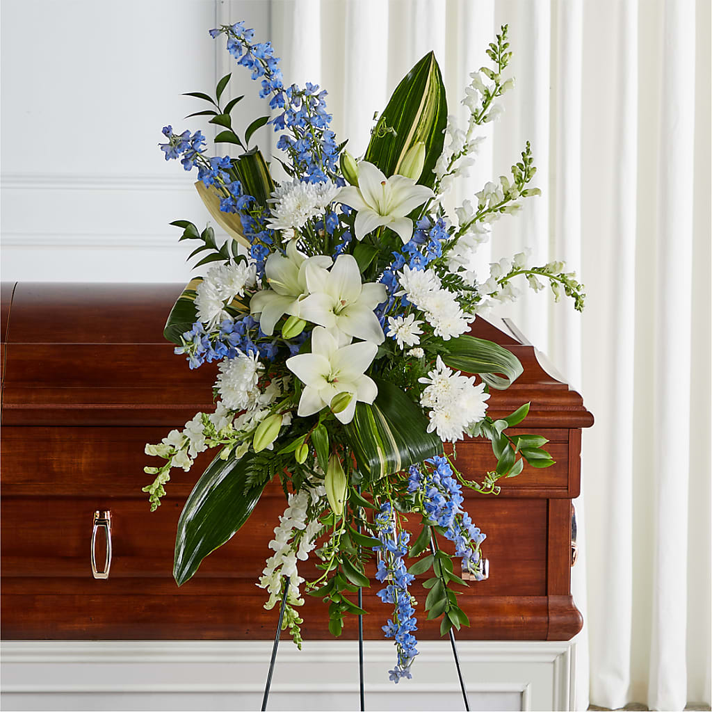 Eternal Impressions Standing Spray – TREASURE HUT FLOWERS GIFTS & GHSES, Delavan WI