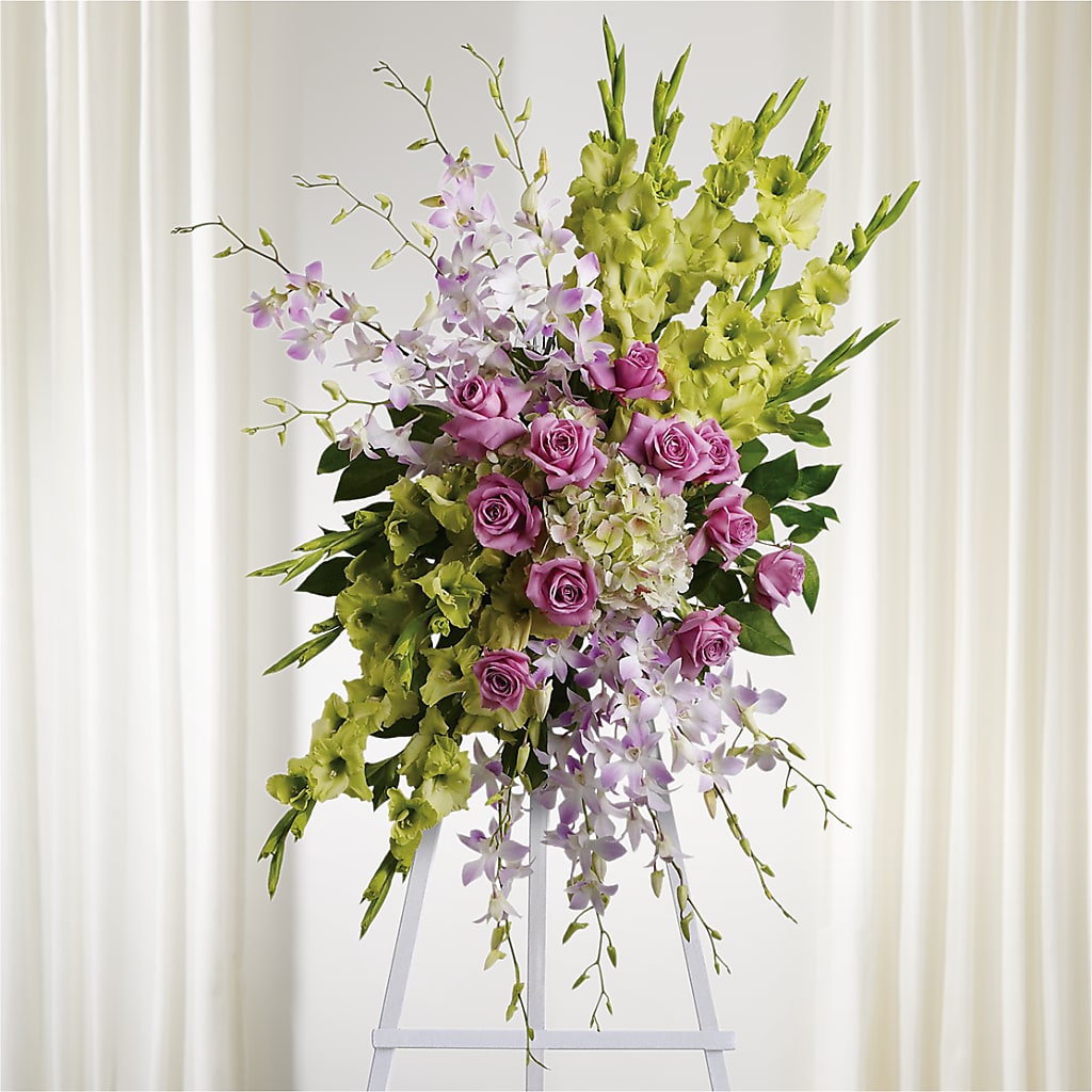 Lasting Legacy Standing Spray – TREASURE HUT FLOWERS GIFTS & GHSES, Delavan WI