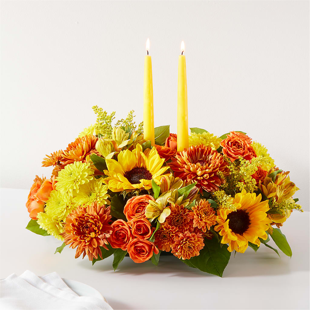 Autumn Harmony Centerpiece – TREASURE HUT FLOWERS GIFTS & GHSES, Delavan WI