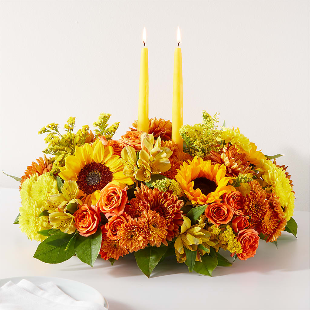 Autumn Harmony Centerpiece – TREASURE HUT FLOWERS GIFTS & GHSES, Delavan WI