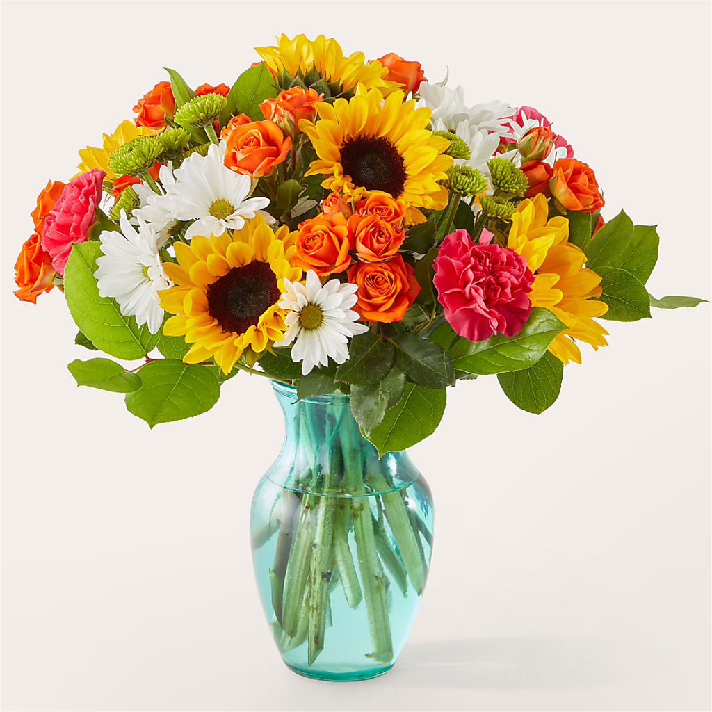 Sun-drenched Blooms Bouquet – TREASURE HUT FLOWERS GIFTS & GHSES, Delavan WI