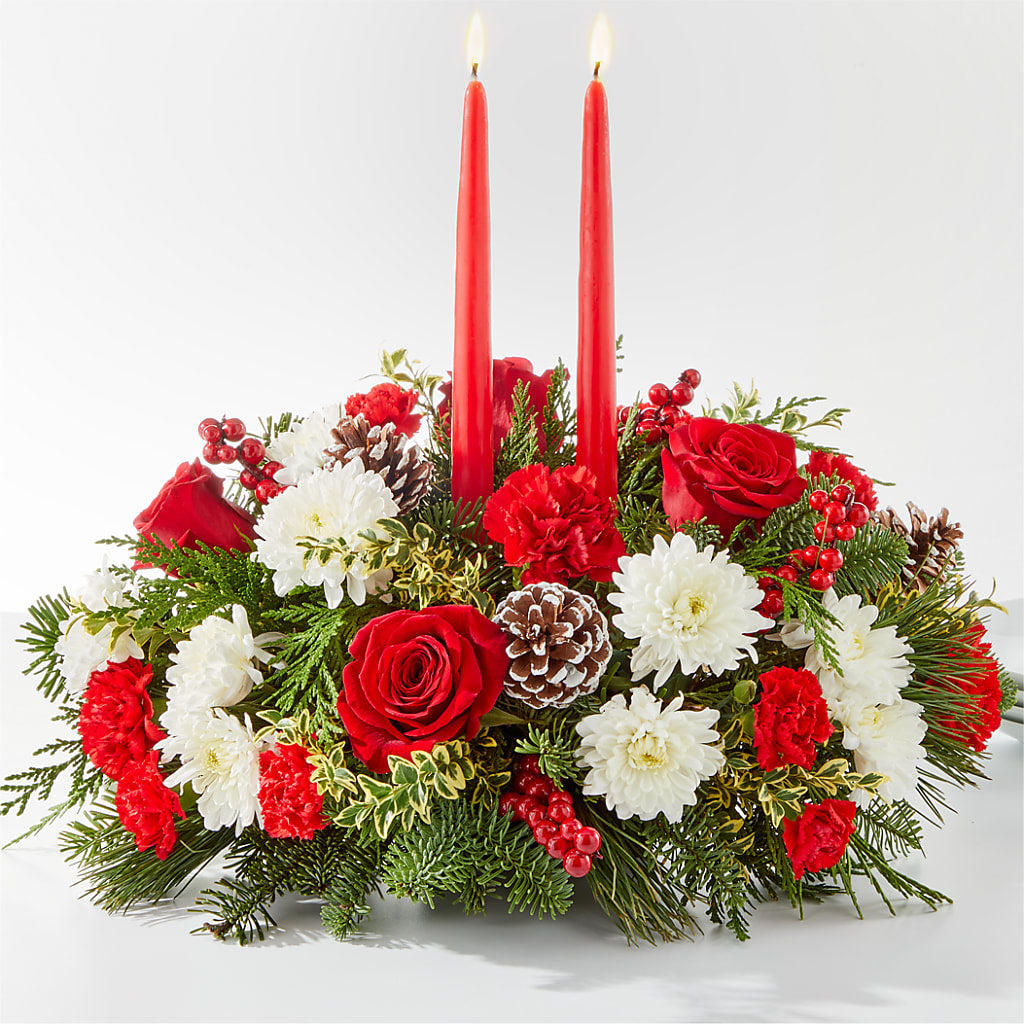 Holiday Soiree Centerpiece – TREASURE HUT FLOWERS GIFTS & GHSES, Delavan WI