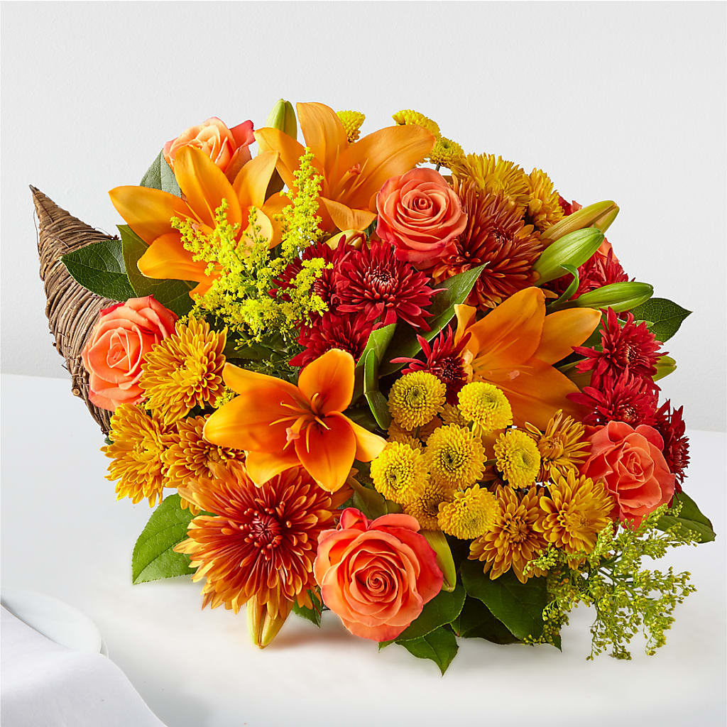 Feast of Color Cornucopia – TREASURE HUT FLOWERS GIFTS & GHSES, Delavan WI