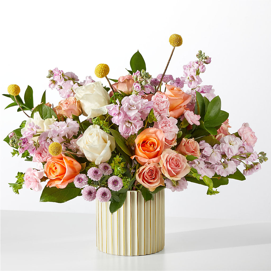 French Market Bouquet with Ivory Vase – TREASURE HUT FLOWERS GIFTS & GHSES, Delavan WI