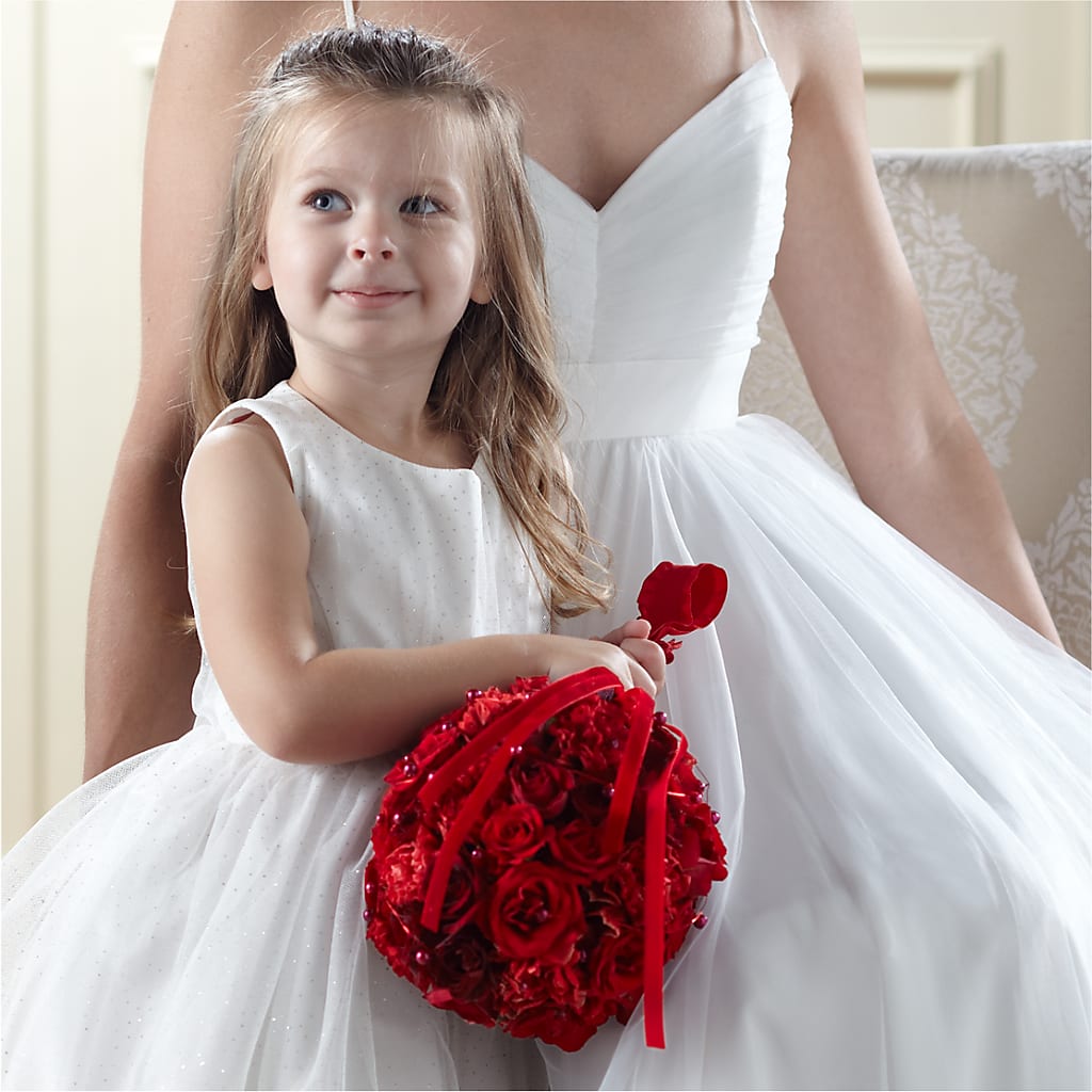 Pure at Heart Flower Girl Arrangement – TREASURE HUT FLOWERS GIFTS & GHSES, Delavan WI