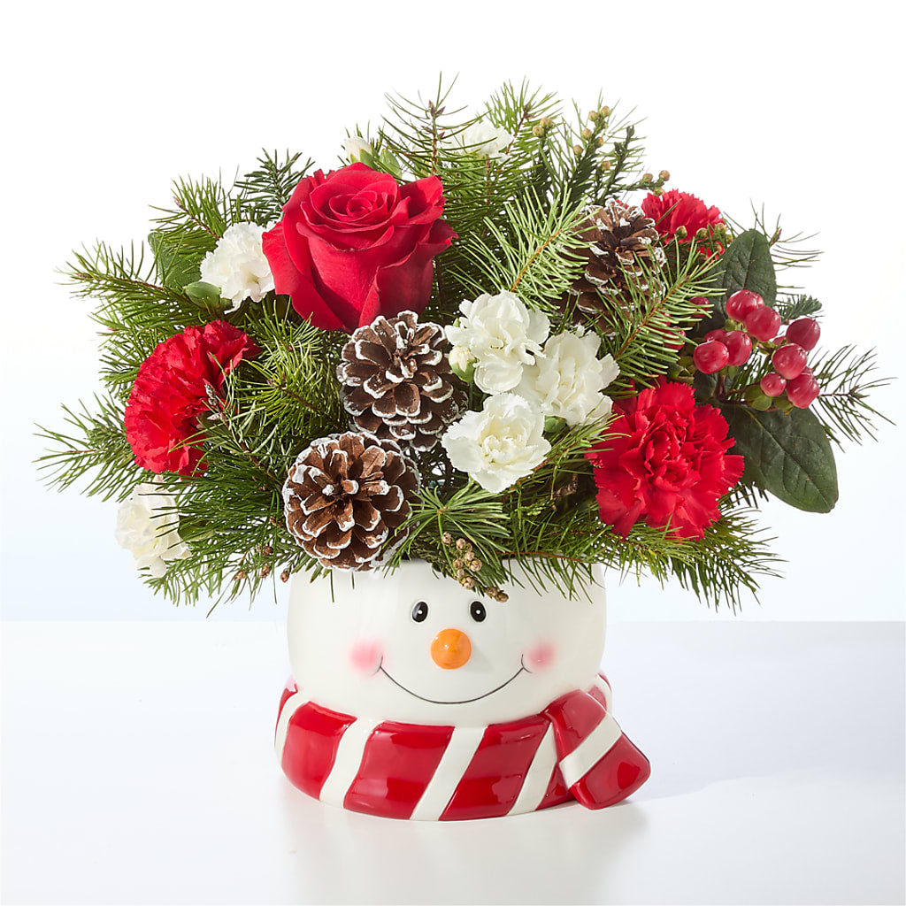 Jolly Snowman Bouquet – TREASURE HUT FLOWERS GIFTS & GHSES, Delavan WI