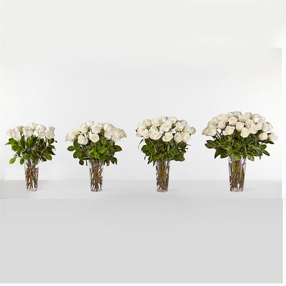 Long Stem White Rose Bouquet – TREASURE HUT FLOWERS GIFTS & GHSES, Delavan WI