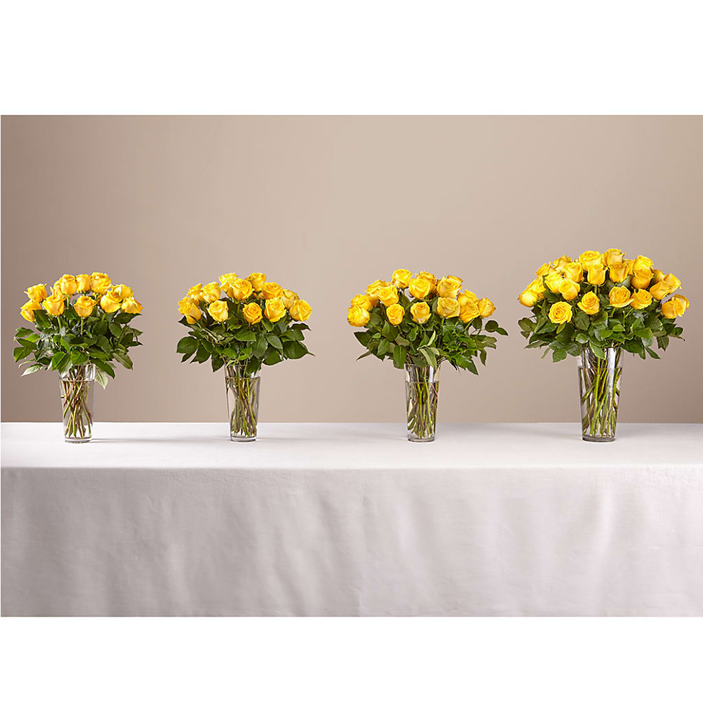 Long Stem Yellow Rose Bouquet – TREASURE HUT FLOWERS GIFTS & GHSES, Delavan WI