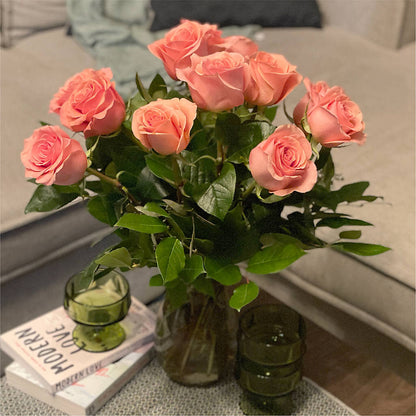Long Stem Pink Rose Bouquet – TREASURE HUT FLOWERS GIFTS & GHSES, Delavan WI