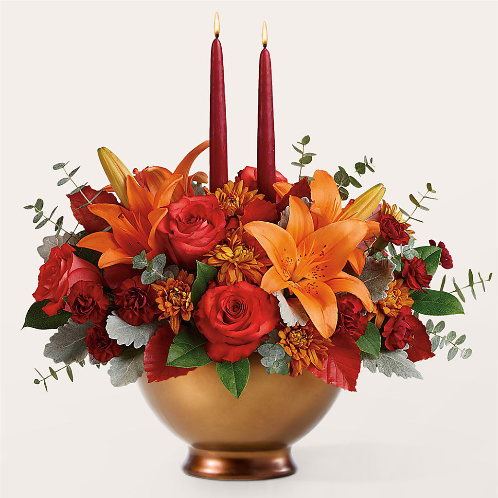 Fruits of Fall Centerpiece – TREASURE HUT FLOWERS GIFTS & GHSES, Delavan WI