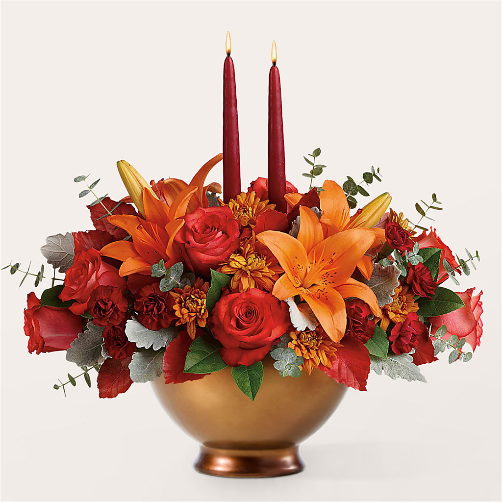 Fruits of Fall Centerpiece – TREASURE HUT FLOWERS GIFTS & GHSES, Delavan WI