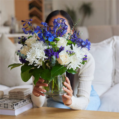 Cerulean Waves Bouquet – TREASURE HUT FLOWERS GIFTS & GHSES, Delavan WI