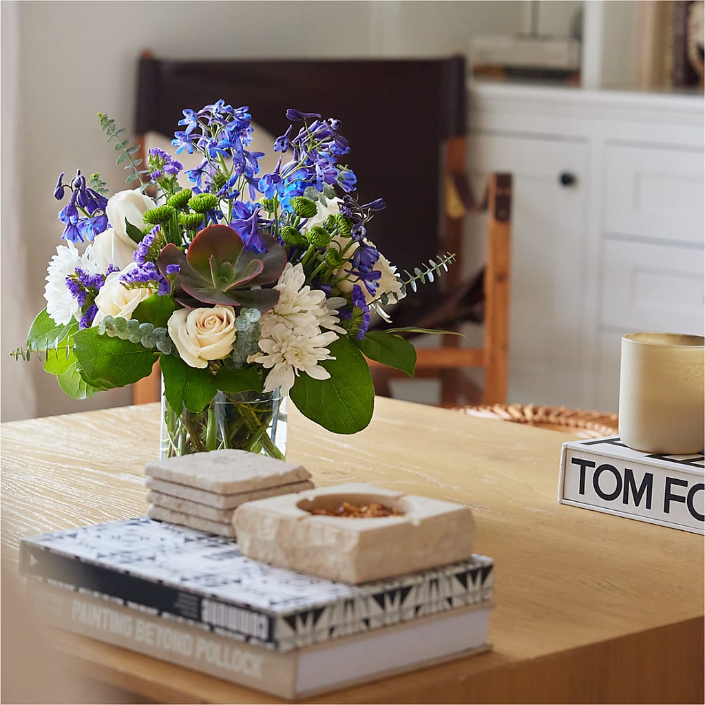 Cerulean Waves Bouquet – TREASURE HUT FLOWERS GIFTS & GHSES, Delavan WI