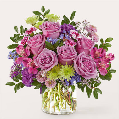 Glass Half Full Bouquet – TREASURE HUT FLOWERS GIFTS & GHSES, Delavan WI