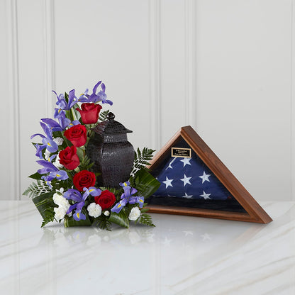 Patriotic Tribute Arrangement – TREASURE HUT FLOWERS GIFTS & GHSES, Delavan WI