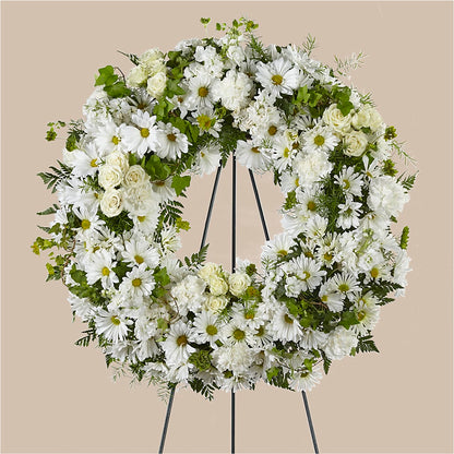 Faithful Wishes Wreath – TREASURE HUT FLOWERS GIFTS & GHSES, Delavan WI