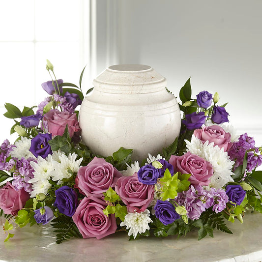 Blooming Sympathy Cremation Adornment – TREASURE HUT FLOWERS GIFTS & GHSES, Delavan WI