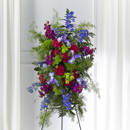 Heavenly Skies Standing Spray – TREASURE HUT FLOWERS GIFTS & GHSES, Delavan WI