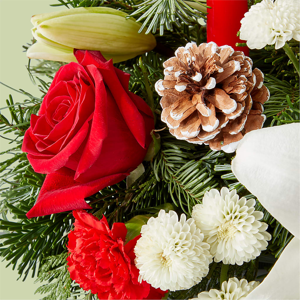 Seasonal Festivities Centerpiece – TREASURE HUT FLOWERS GIFTS & GHSES, Delavan WI