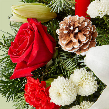 Seasonal Festivities Centerpiece – TREASURE HUT FLOWERS GIFTS & GHSES, Delavan WI