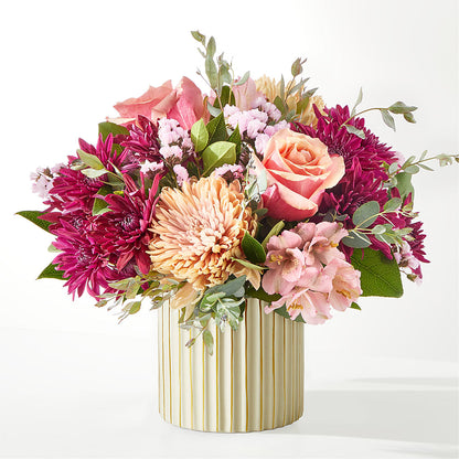 Berry Cobbler Bouquet with Ivory Vase – TREASURE HUT FLOWERS GIFTS & GHSES, Delavan WI