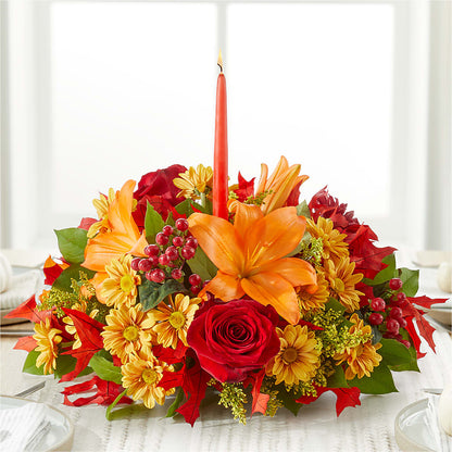 Autumn's Embrace Centerpiece – TREASURE HUT FLOWERS GIFTS & GHSES, Delavan WI