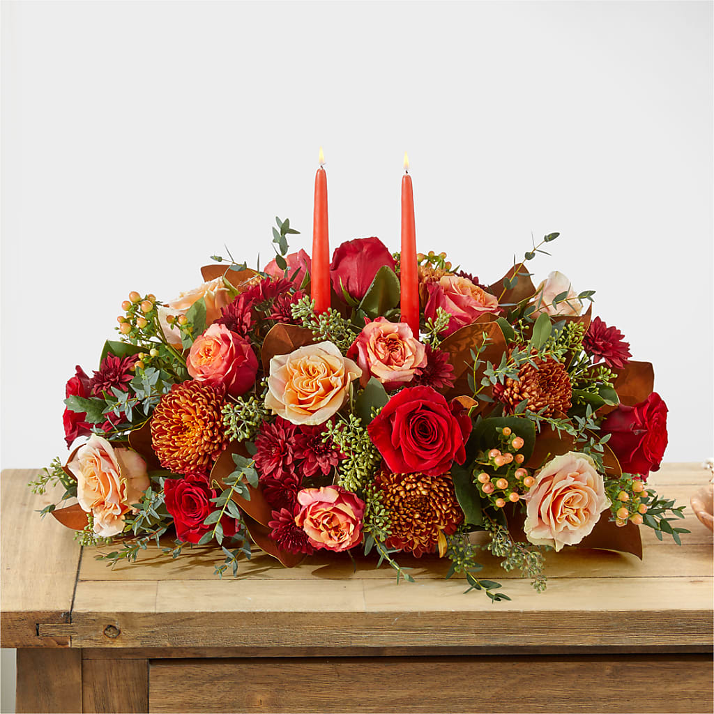 Gather Near Centerpiece – TREASURE HUT FLOWERS GIFTS & GHSES, Delavan WI